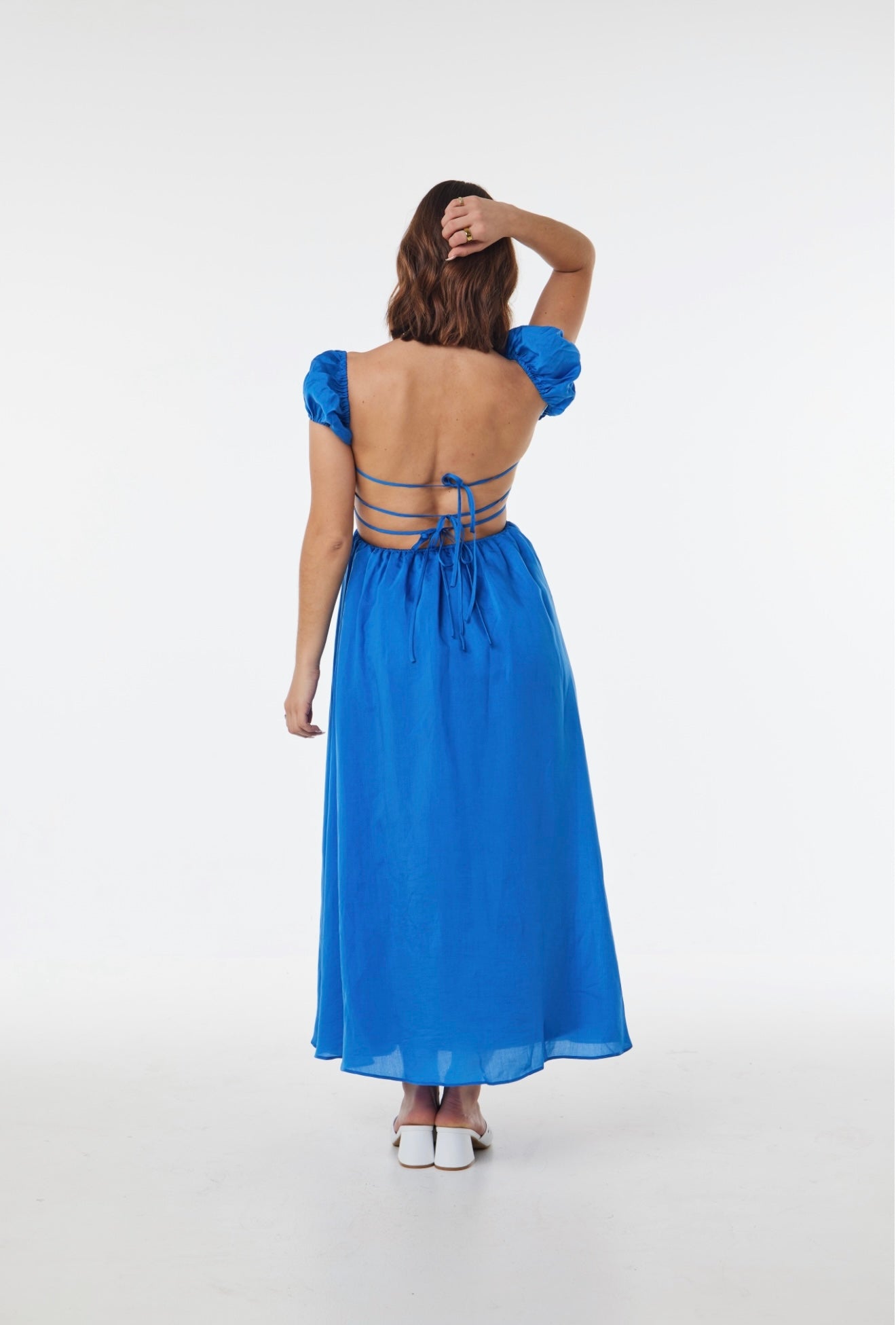 Athens Open Back Maxi Dress - Royal Blue