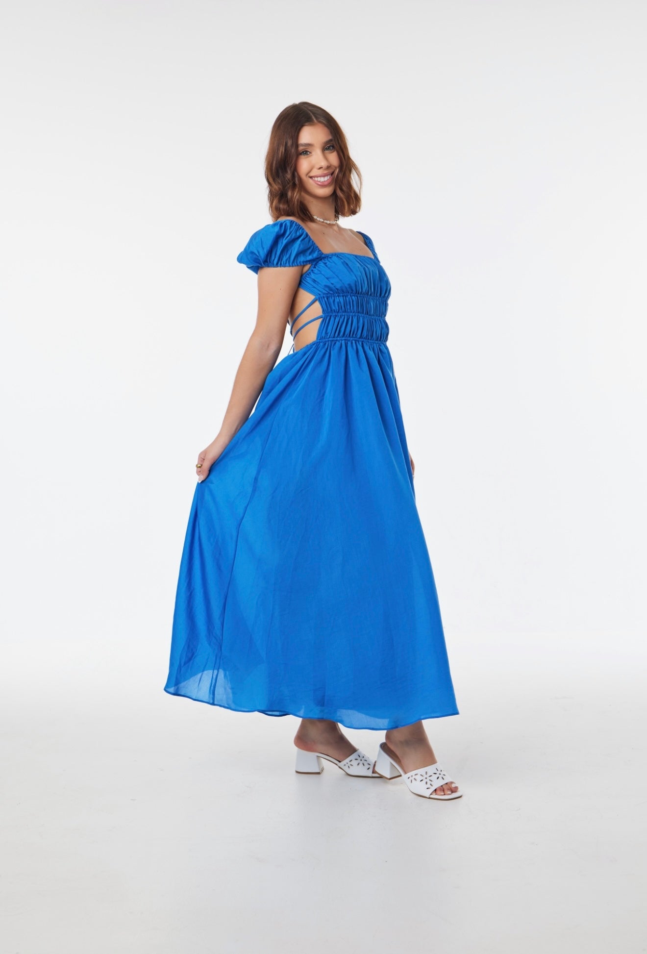 Athens Open Back Maxi Dress - Royal Blue