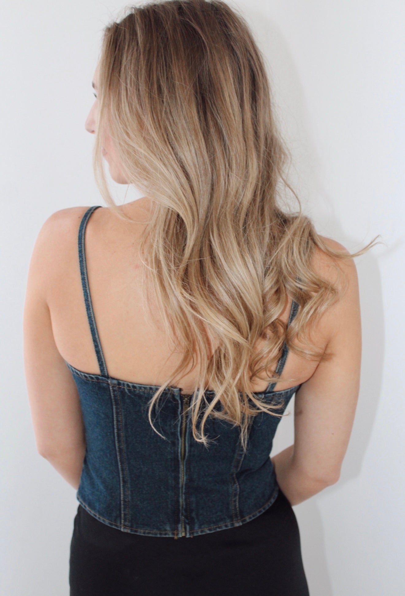 Lainey Denim Corset Top