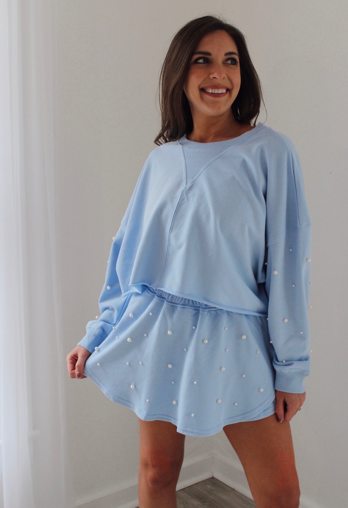 Emma Pearl Set- Baby Blue