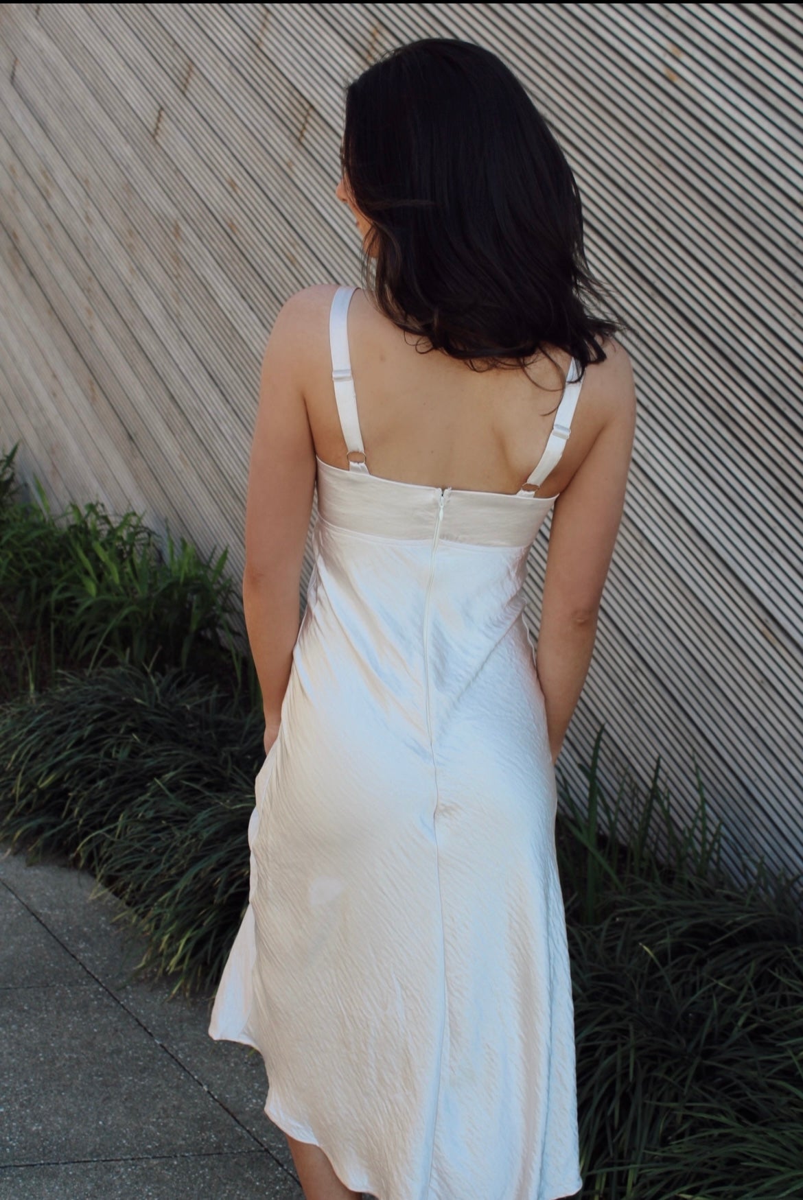 Pearl Satin Maxi Dress