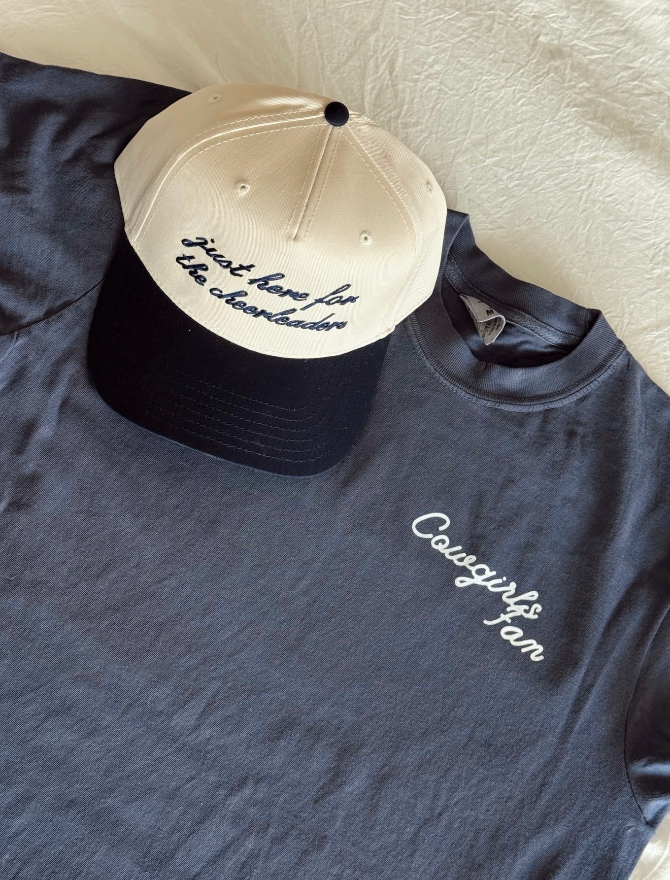 Just Here For The Cheerleaders - Navy T-Shirt