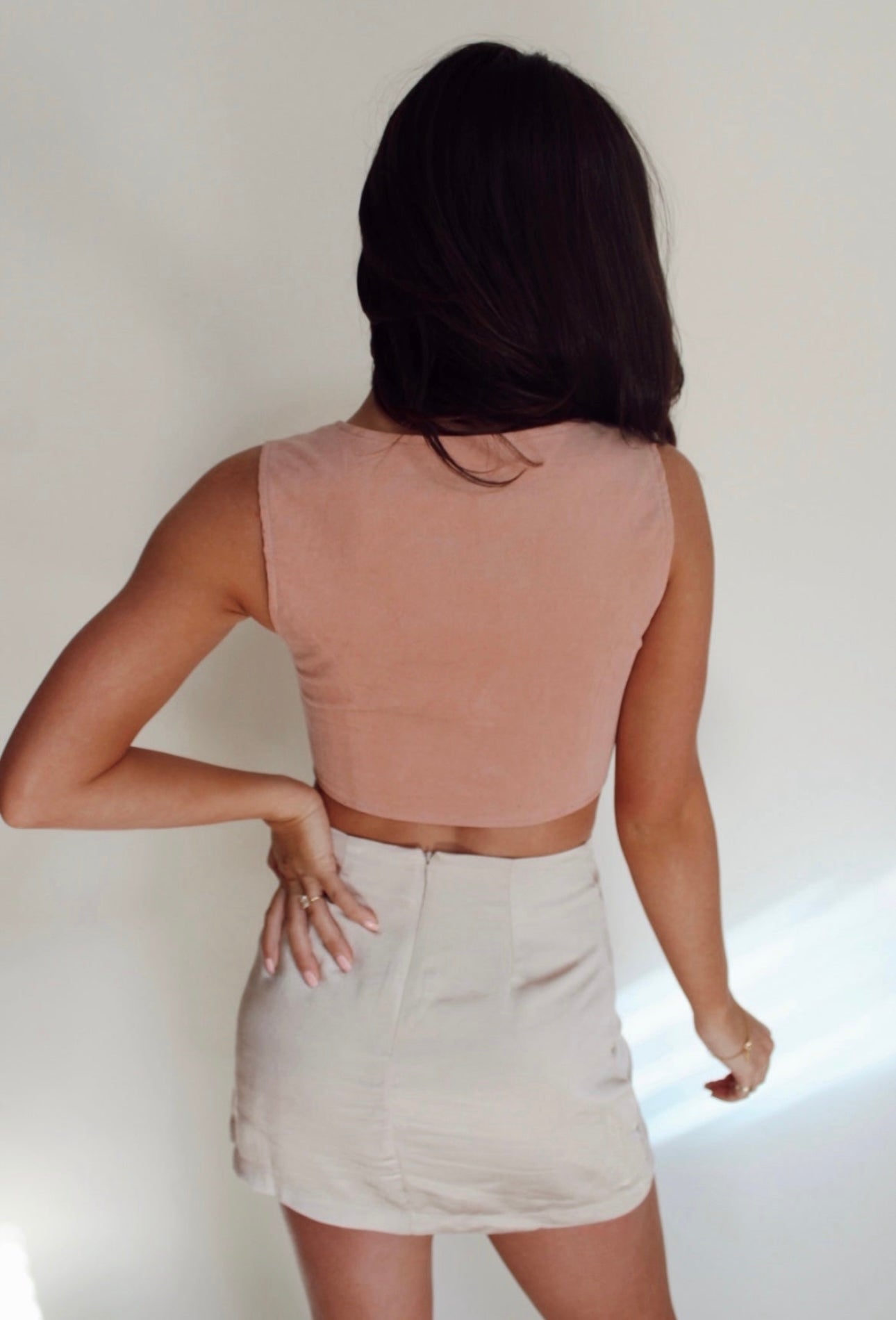 Lace Up Corset Top- Pink