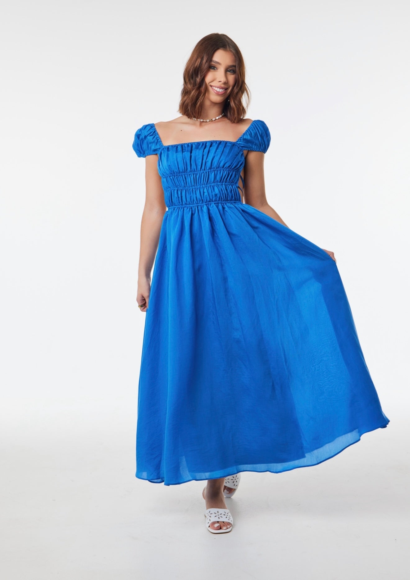 Athens Open Back Maxi Dress - Royal Blue