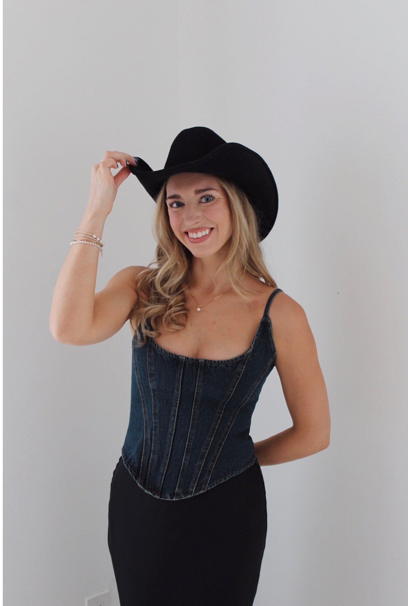 Lainey Denim Corset Top