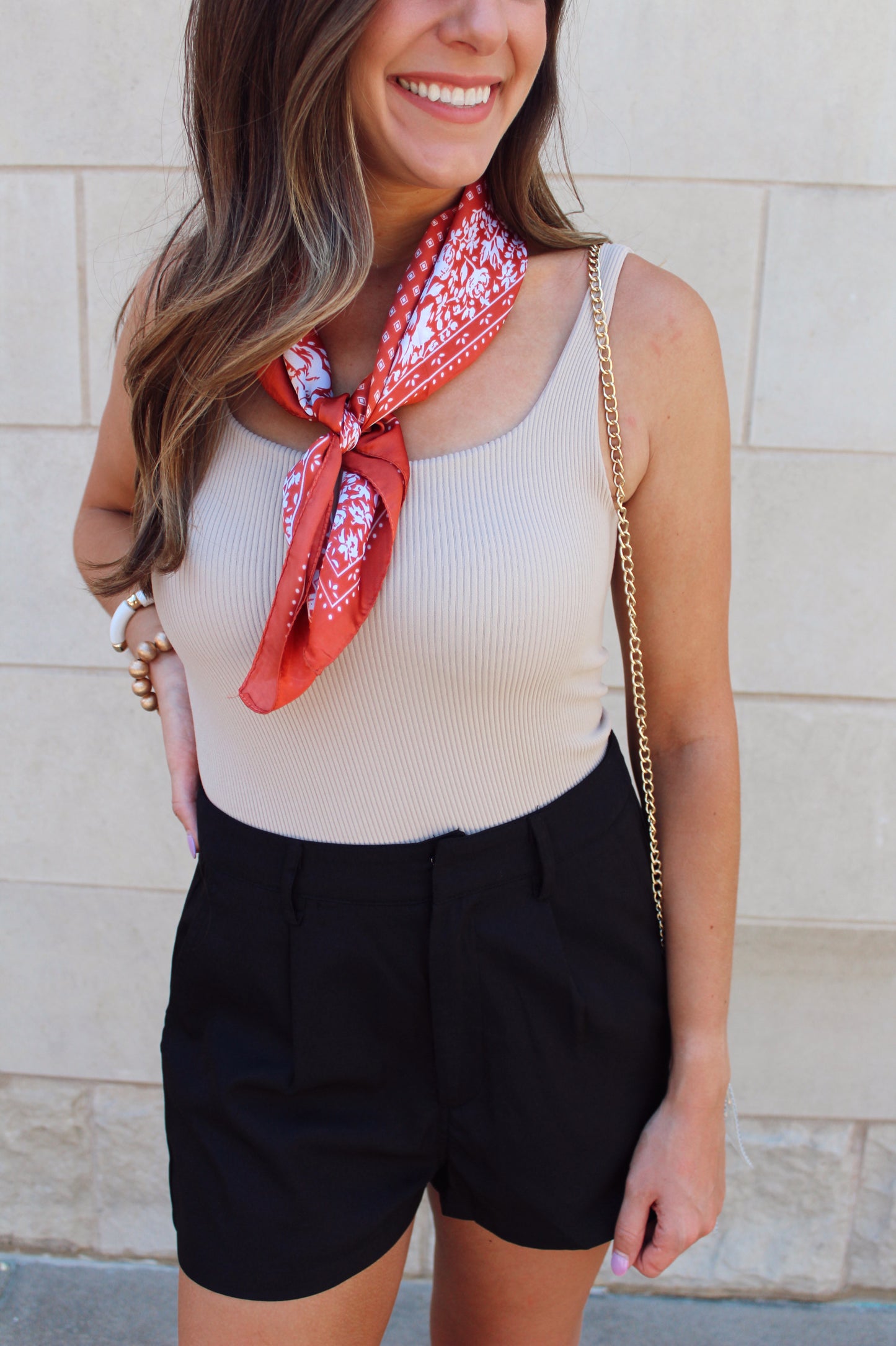 Ribbed Bodysuit- Biscuit