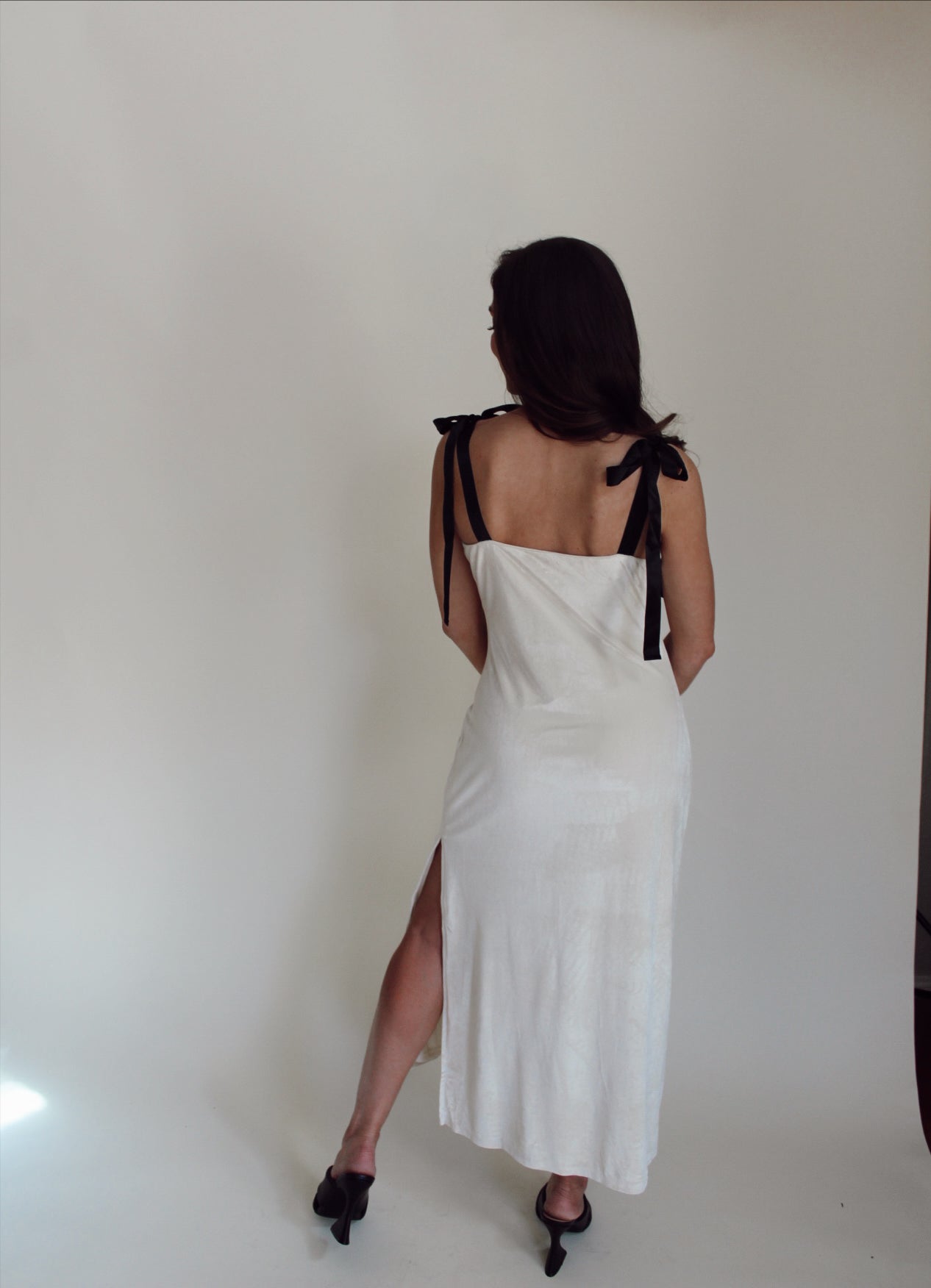 Velvet Bow Maxi Dress