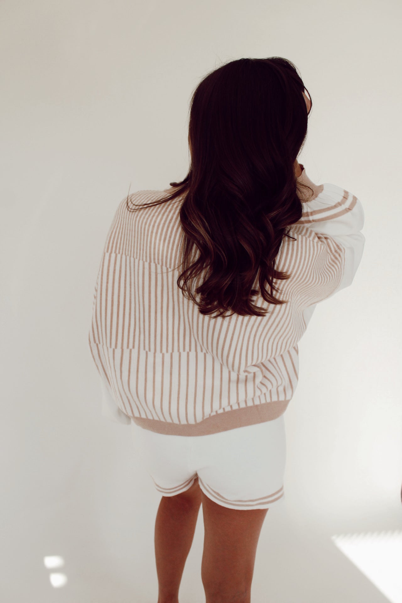 Striped Lounge Wear Set- Pink and Cream