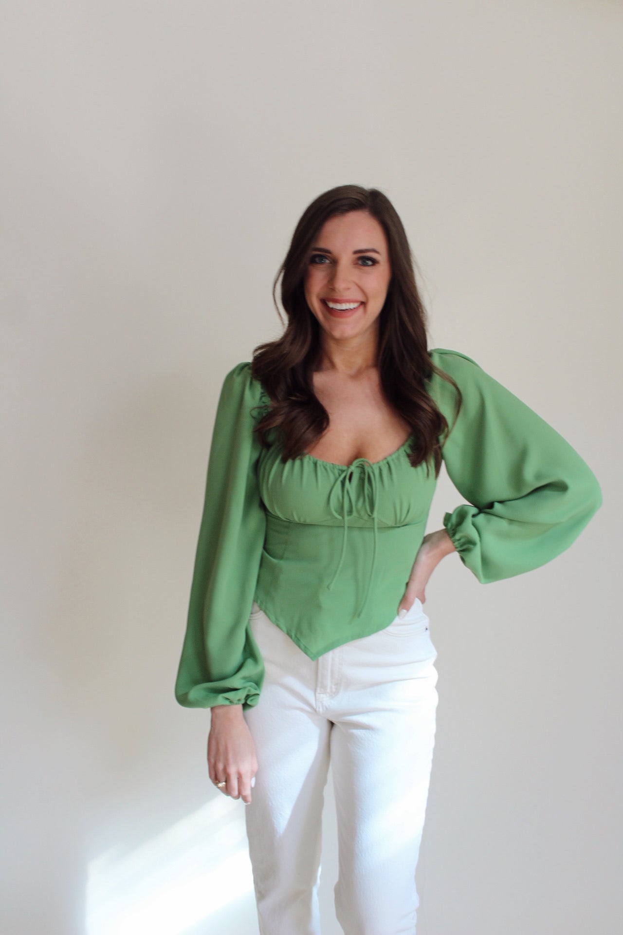 Eva V-Shaped Hem Top
