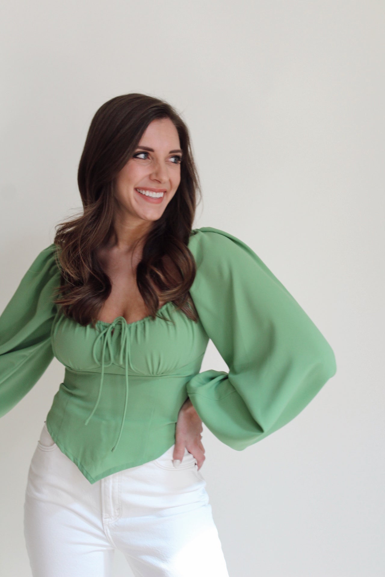 Eva V-Shaped Hem Top