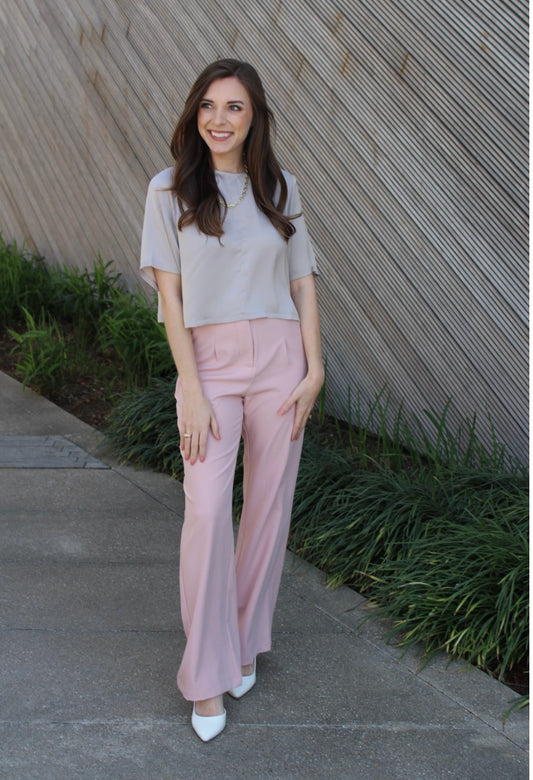 Lilly Trousers - Baby Pink