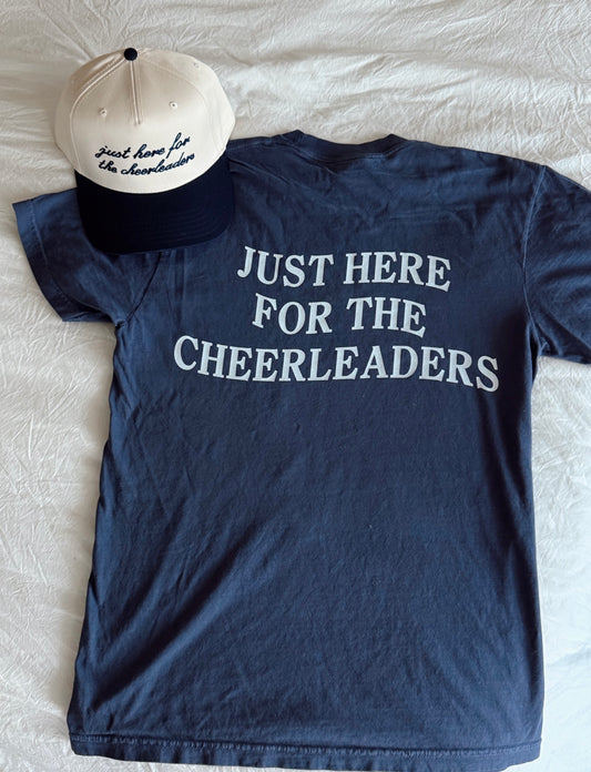 Just Here For The Cheerleaders - Navy T-Shirt