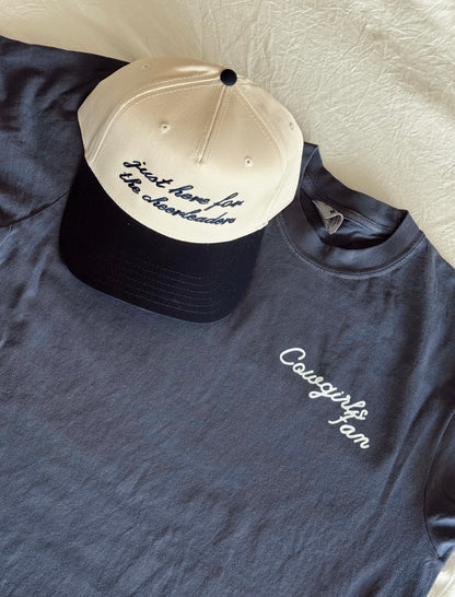 Just Here For The Cheerleaders - Navy T-Shirt