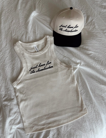 Just Here For The Cheerleaders - Cream Tank