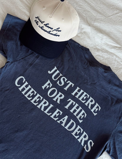Just Here For The Cheerleaders - Navy T-Shirt