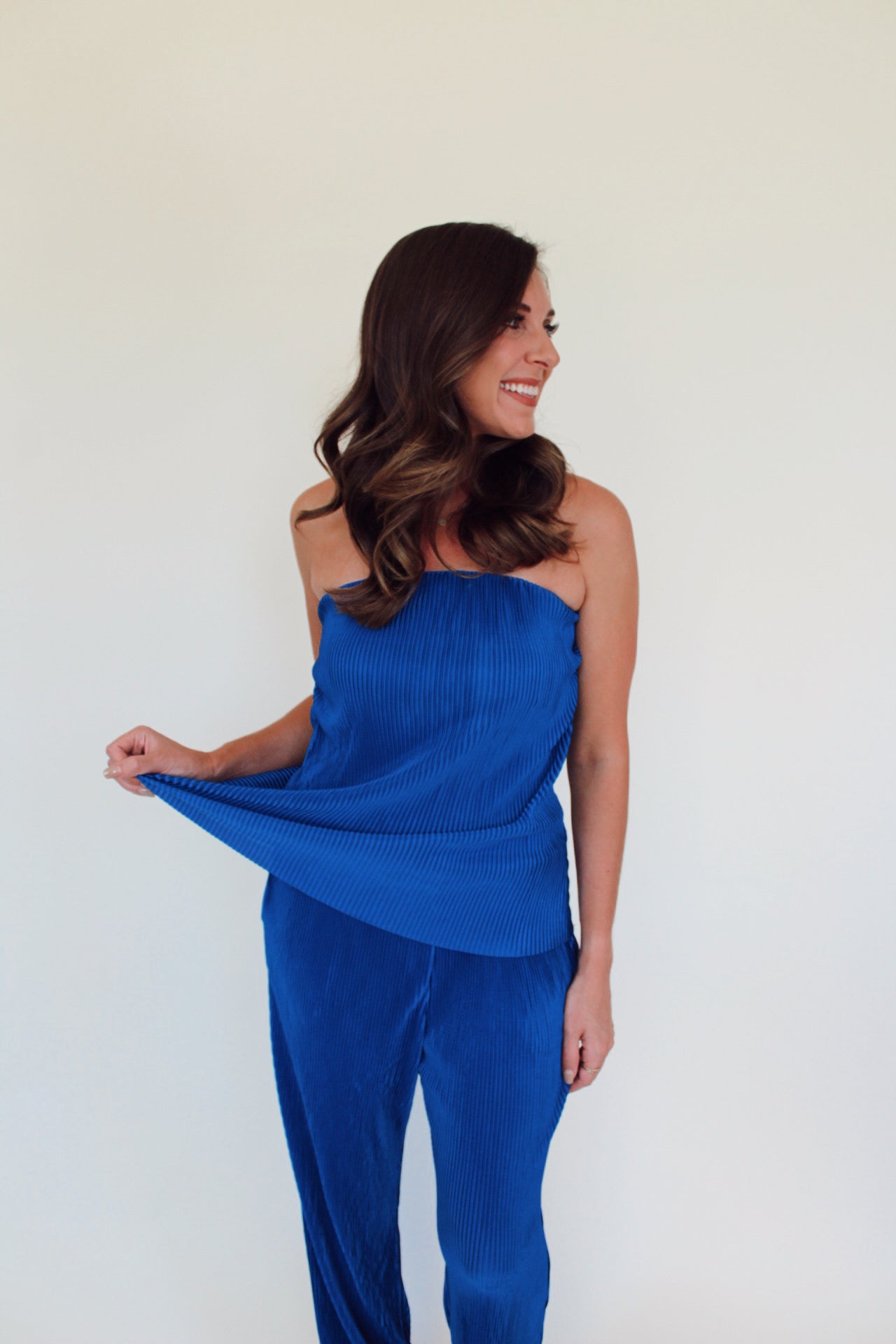 Remi Two Piece Ribbed Set- Blue