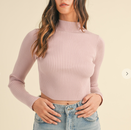 Jennifer Long Sleeve Ribbed Top